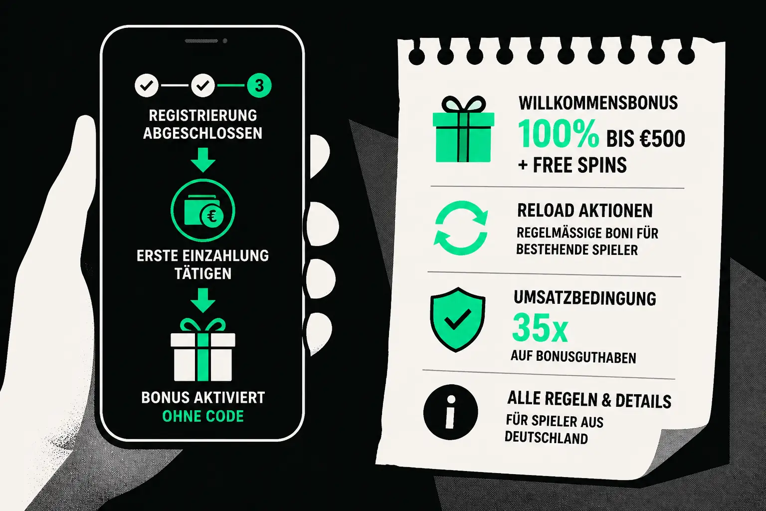 Playzilla Bonus Code und Willkommenspaket visual guide for Playzilla Casino