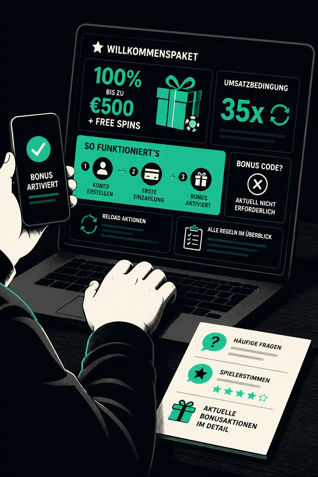 Playzilla Bonus Code und Willkommenspaket visual guide for Playzilla Casino